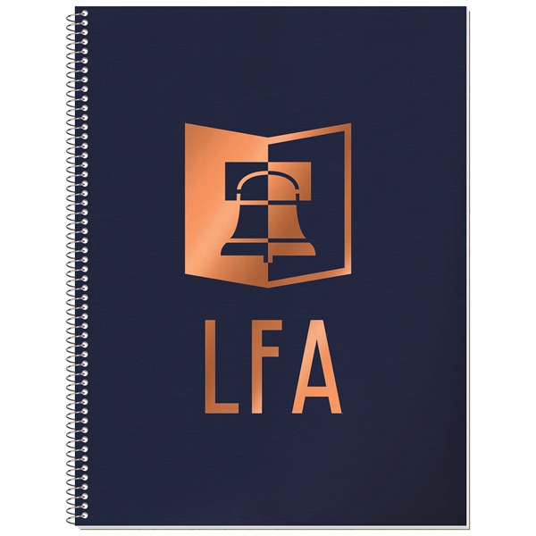 Composition coil notebook with flexible textured cover, 40 custom printed sheets... from ASI 50873 Drum-Line / Drum-line Inc