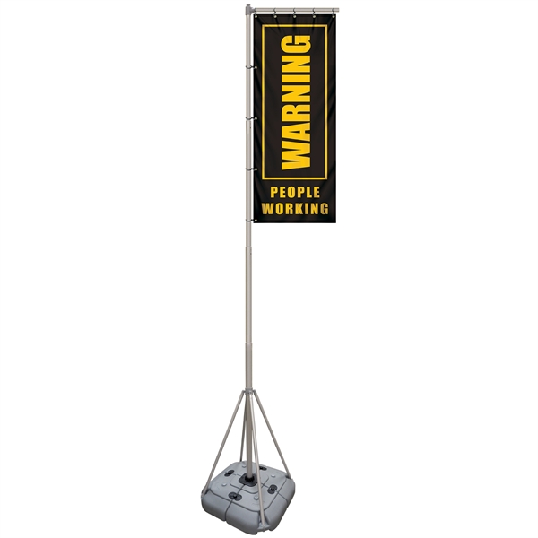 Giant flagpole kit including a single reverse 38" W x 96"... from ASI 80228 Quinn