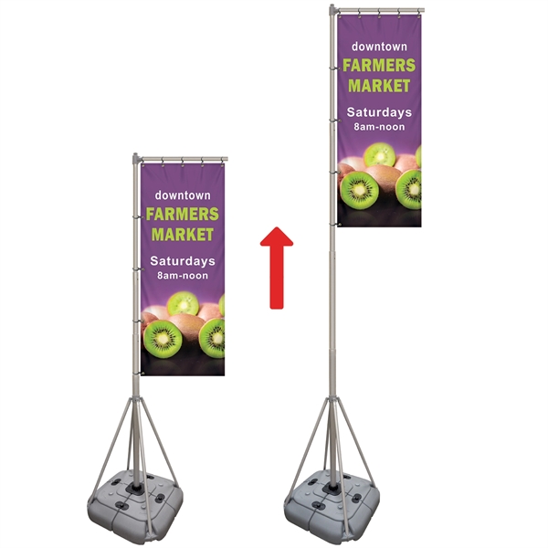 Giant flagpole kit including a single reverse 38" W x 96"... from ASI 80228 Quinn