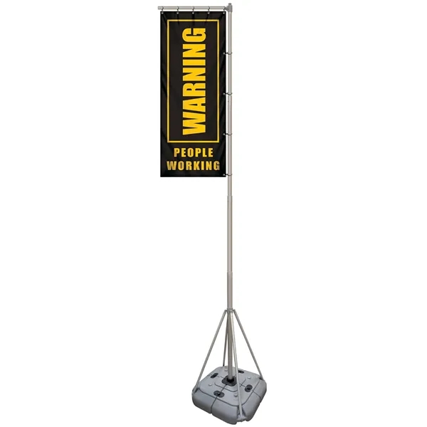Giant flagpole kit including a double sided 38" x 96" flag... from ASI 80228 Quinn