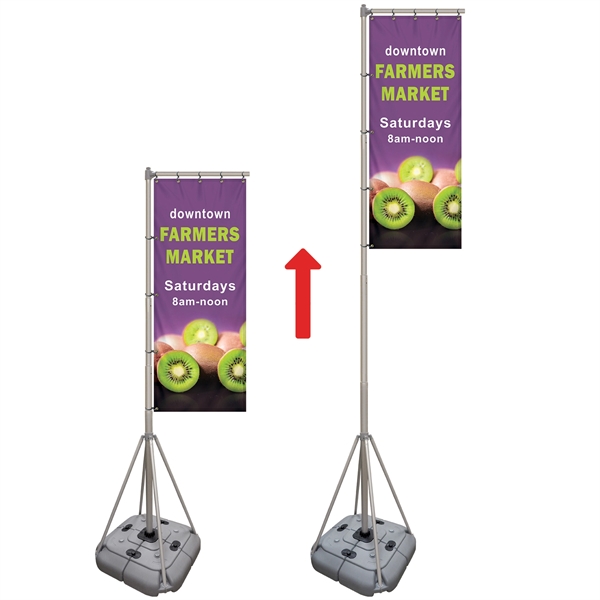 Giant flagpole kit including a double sided 38" x 96" flag... from ASI 80228 Quinn