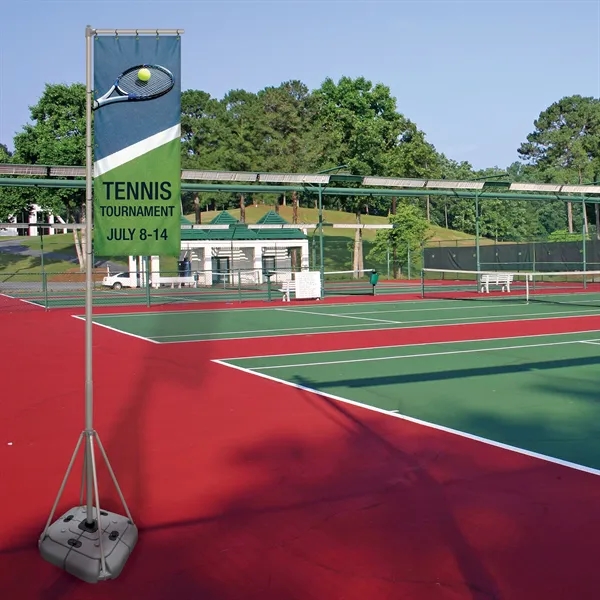 Giant flagpole kit including a double sided 38" x 96" flag... from ASI 80228 Quinn