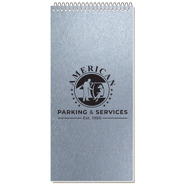 Reporter coil notebook with flexible metallic cover, 40 custom printed sheets... from ASI 50873 Drum-Line / Drum-line Inc
