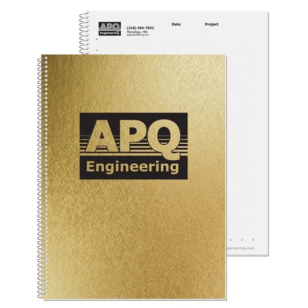Composition coil notebook with flexible metallic cover, 40 custom printed sheets... from ASI 50873 Drum-Line / Drum-line Inc