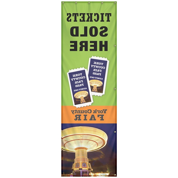 Giant flagpole single reverse 38" x 120" replacement banner... from ASI 80228 Quinn