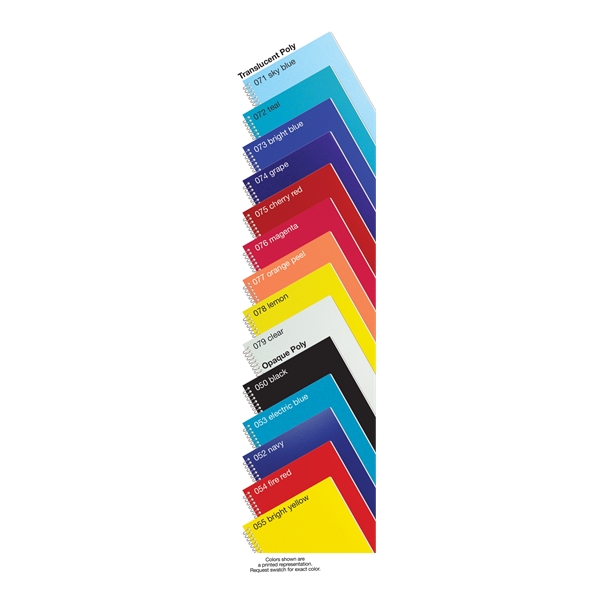 Reporter notebook with 30 pt. polypropylene cover and logo printed on... from ASI 50873 Drum-Line / Drum-line Inc