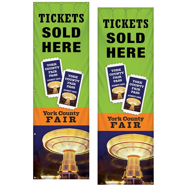 Giant flagpole double sided 38" x 120" replacement banner... from ASI 80228 Quinn