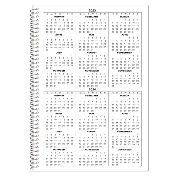 Leatherette flex cover notebook with two-year calendar insert sheet and 40... from ASI 50873 Drum-Line / Drum-line Inc