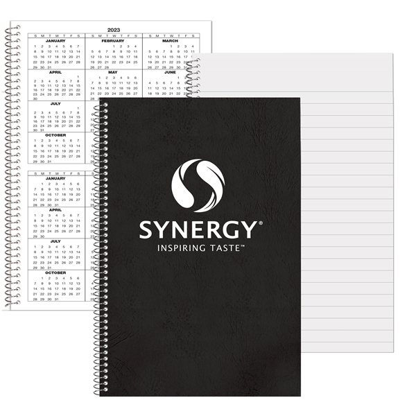 Leatherette flex cover notebook with two-year calendar insert sheet and 40... from ASI 50873 Drum-Line / Drum-line Inc