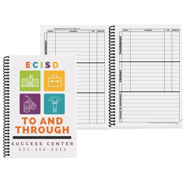 Weekly school assignment book with student contact sheet.... from ASI 50873 Drum-Line / Drum-line Inc