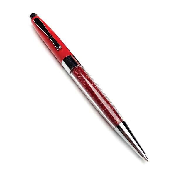 Colored Gemstone Pen, a twist action ballpoint pen with stylus, features... from ASI 98760 Yafa Line, Inc.