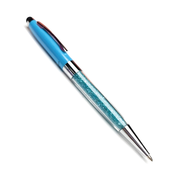 Colored Gemstone Pen, a twist action ballpoint pen with stylus, features... from ASI 98760 Yafa Line, Inc.