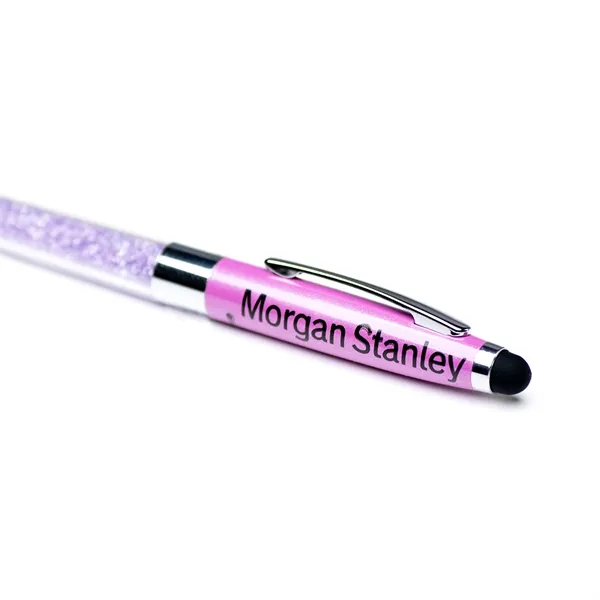 Colored Gemstone Pen, a twist action ballpoint pen with stylus, features... from ASI 98760 Yafa Line, Inc.