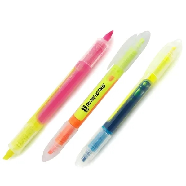 Two color, non-toxic liquid highlighter with one color on each end... from ASI 98760 Yafa Line, Inc. / Yafa®