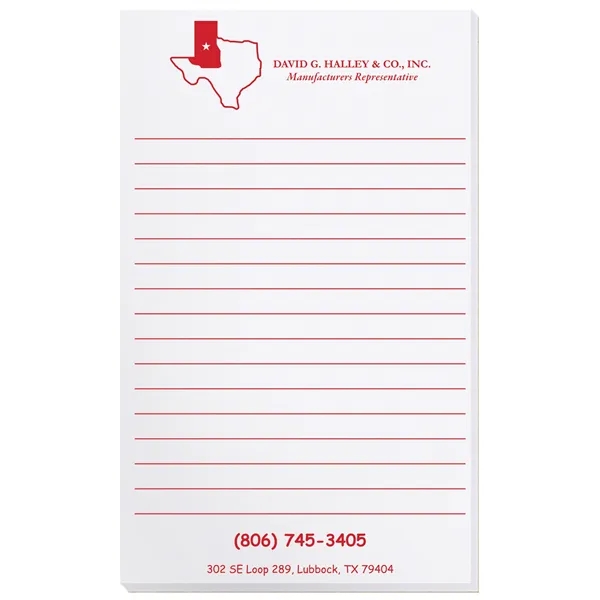 Scratch pad with 25 sheets of 50 lb. white offset paper... from ASI 50873 Drum-Line / Drum-line Inc