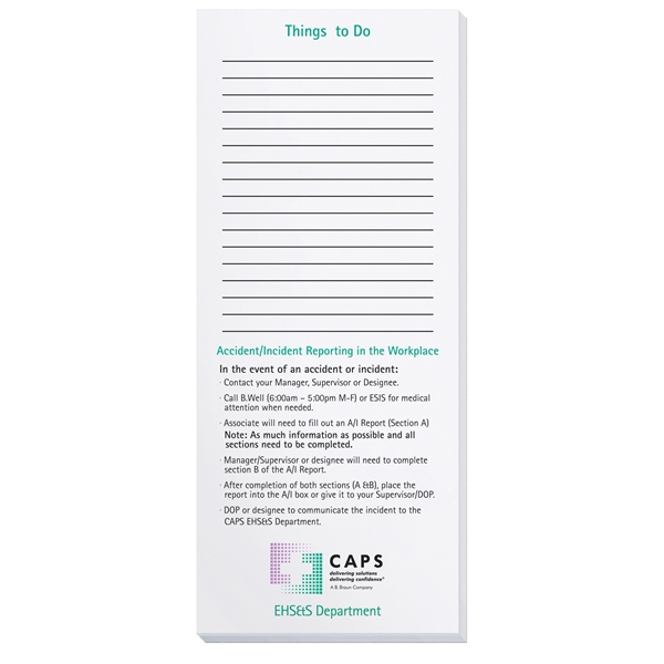 Scratch pad with 25 sheets of 50 lb. white offset paper... from ASI 50873 Drum-Line / Drum-line Inc