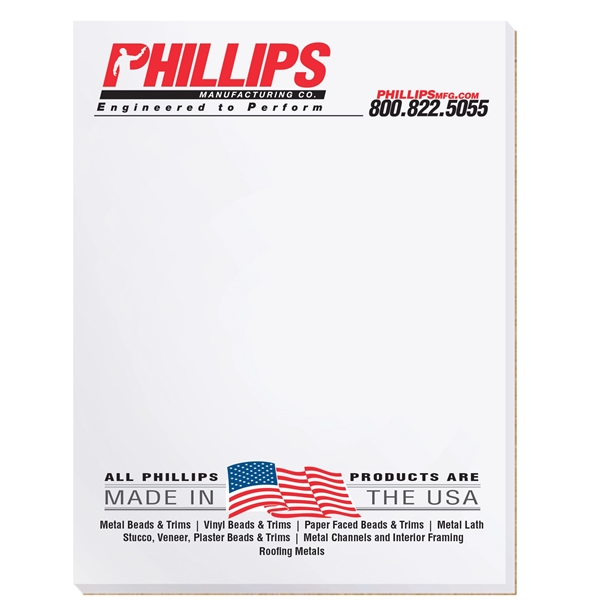 Full color scratch pad with 25 sheets of 60 lb. white... from ASI 50873 Drum-Line / Drum-line Inc