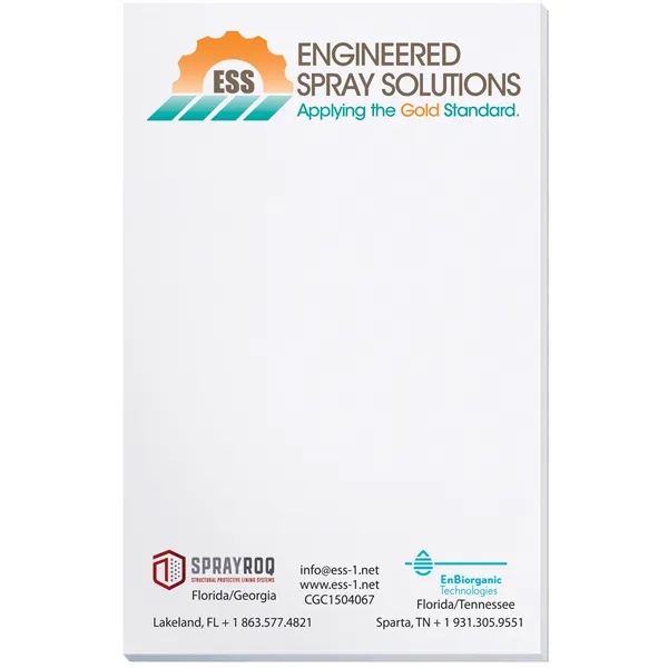 Full color scratch pad with 25 sheets of 60 lb. white... from ASI 50873 Drum-Line / Drum-line Inc