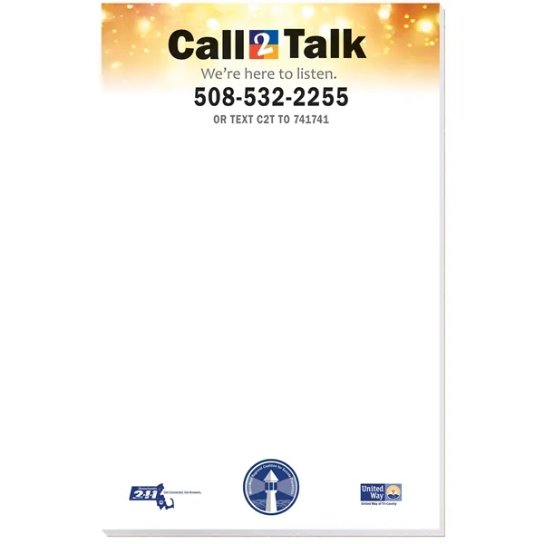 Full color scratch pad with 50 sheets of 60 lb. white... from ASI 50873 Drum-Line / Drum-line Inc