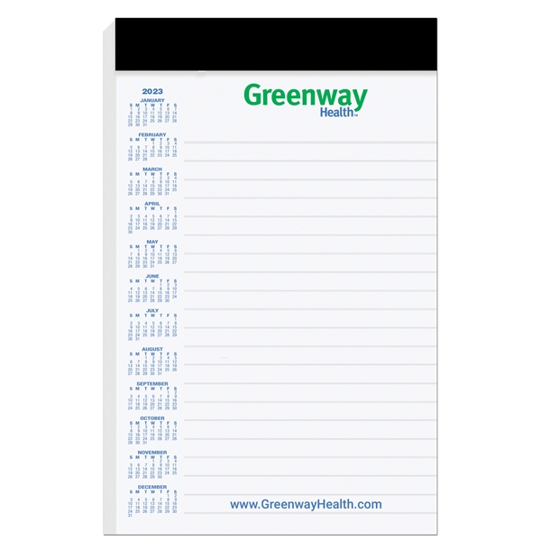 Legal pad with 30 imprinted perforated sheets, 5" x 8".... from ASI 50873 Drum-Line / Drum-line Inc