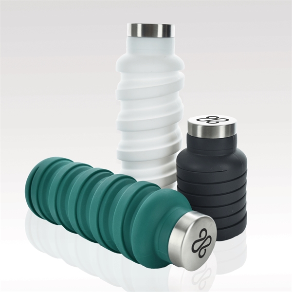 20 oz. collapsible water bottle with distinctive spiral design ad a... from ASI 93986 Visions/Awardcraft / Visions Awards