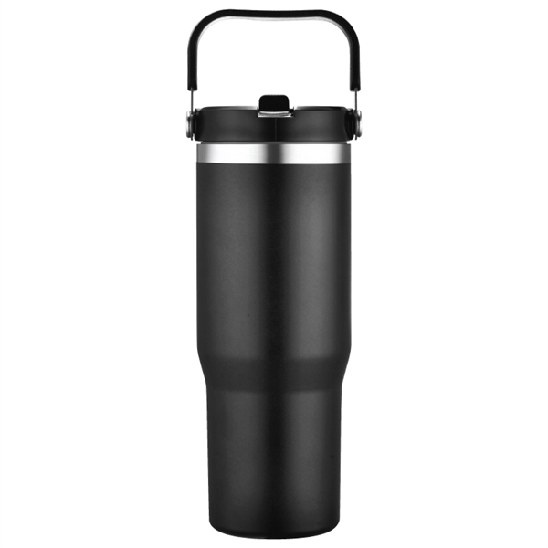 30 oz. copper-plated stainless steel vacuum insulated tumbler with straw sipper... from ASI 57655 STOPNGO Line