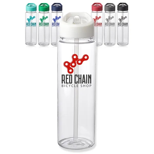 24 oz. plastic water bottle with sip straw, spout and carry... from ASI 39552 BEL Promo