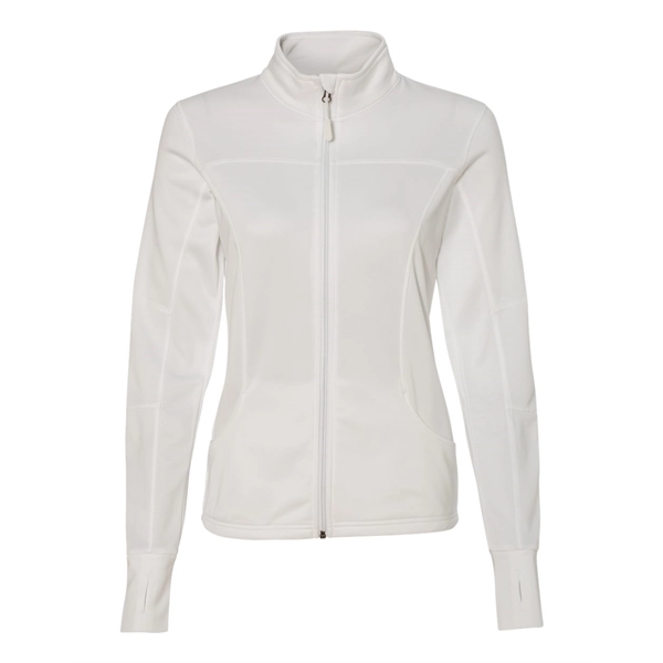 Women's Poly-Tech full-zip track jacket with an exposed coil zipper, hidden... from ASI 84358 S&S Activewear