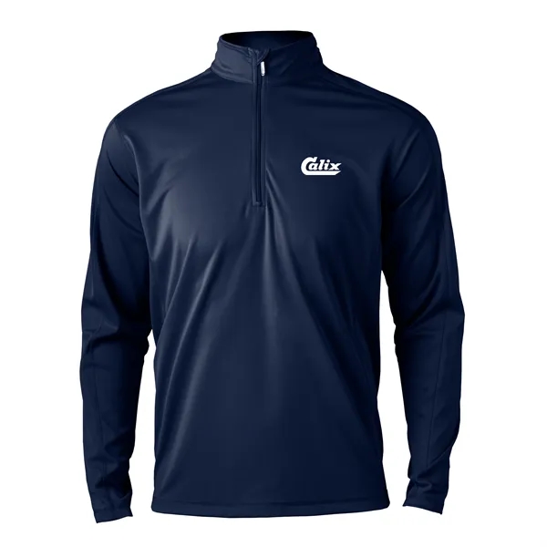 Men's quarter zip with a zipper and hemmed sleeves.... from ASI 57653 Gold Bond