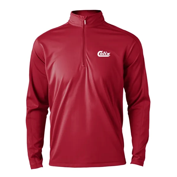 Men's quarter zip with a zipper and hemmed sleeves.... from ASI 57653 Gold Bond