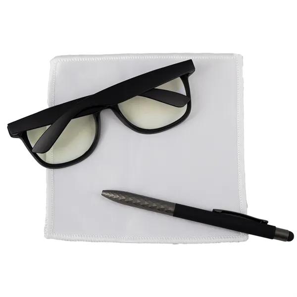 Starter kit with blue blockers, microfiber cloth, stylus pen, and polybag.... from ASI 57653 Gold Bond