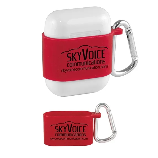 2" x 1 1/8" silicone wireless earbud case with miniature metal... from ASI 62660 Innovation Line