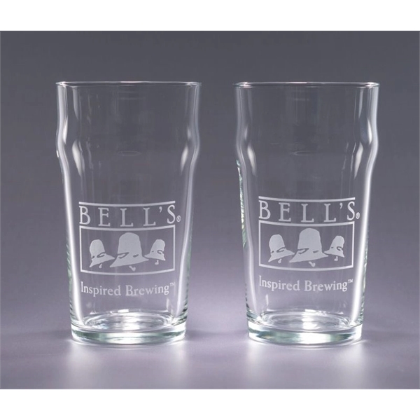 Set of two etched 20 oz. English Ale glasses in gift... from ASI 62985 J. Charles