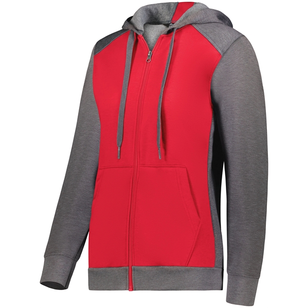 The Ladies' Three-Season Fleece Full Zip Hoodie is an Eco-Revive product... from ASI 37461 Augusta Sportswear