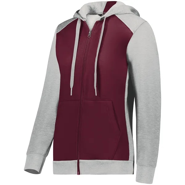 The Ladies' Three-Season Fleece Full Zip Hoodie is an Eco-Revive product... from ASI 37461 Augusta Sportswear