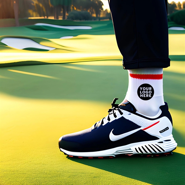 Quarter or crew length custom socks for golf tournaments, branded course... from ASI 88072 Sock Club Enterprises LLC