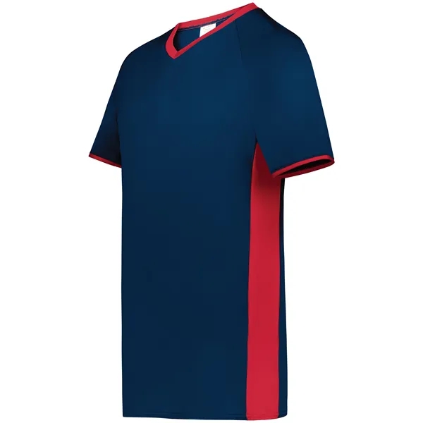 Cutter+ V-Neck Jersey with 96% polyester/4% spandex interlock smooth knit... from ASI 37461 Augusta Sportswear