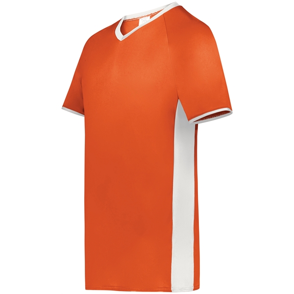 Youth Cutter+ V-Neck Jersey with 96% polyester/4% spandex interlock smooth knit.... from ASI 37461 Augusta Sportswear