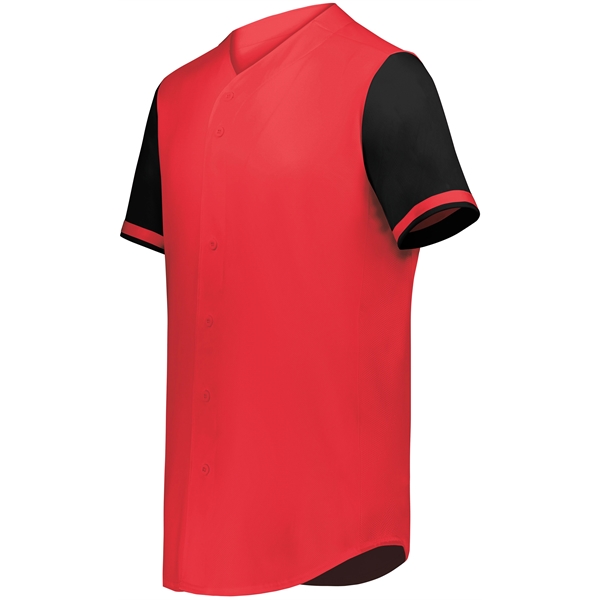 Cutter+ Full Button Baseball Jersey with 96% polyester/4% spandex lightweight knit.... from ASI 37461 Augusta Sportswear
