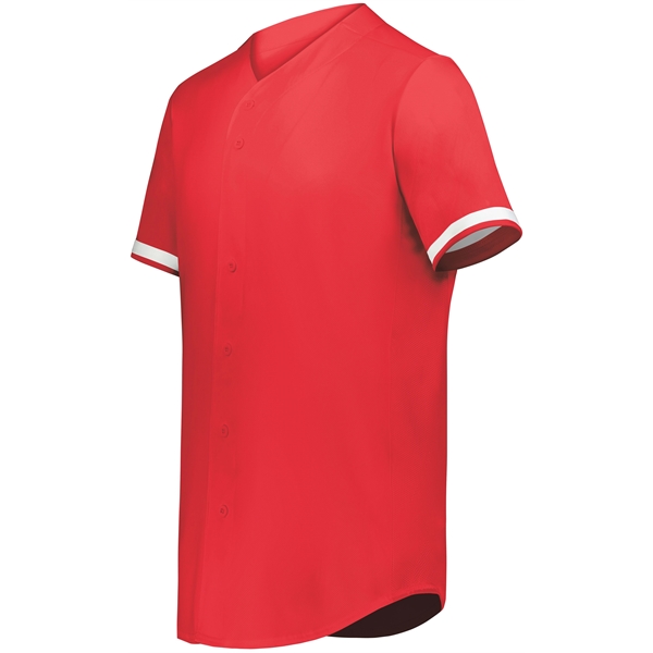 Cutter+ Full Button Baseball Jersey with 96% polyester/4% spandex lightweight knit.... from ASI 37461 Augusta Sportswear