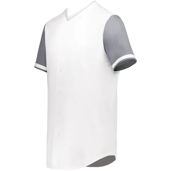 Cutter+ Full Button Baseball Jersey with 96% polyester/4% spandex lightweight knit.... from ASI 37461 Augusta Sportswear