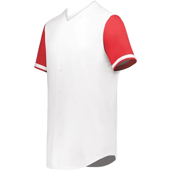 Youth Cutter+ Full Button Baseball Jersey with 96% polyester/4% spandex lightweight... from ASI 37461 Augusta Sportswear