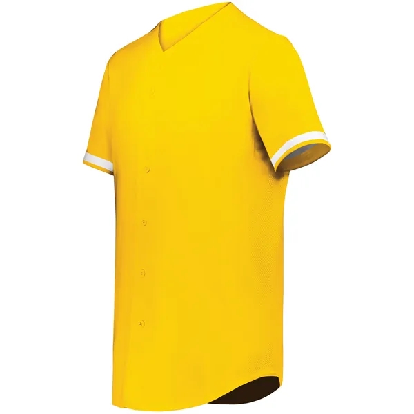 Youth Cutter+ Full Button Baseball Jersey with 96% polyester/4% spandex lightweight... from ASI 37461 Augusta Sportswear