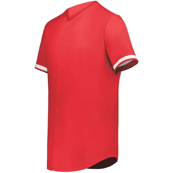 Youth Cutter+ Full Button Baseball Jersey with 96% polyester/4% spandex lightweight... from ASI 37461 Augusta Sportswear