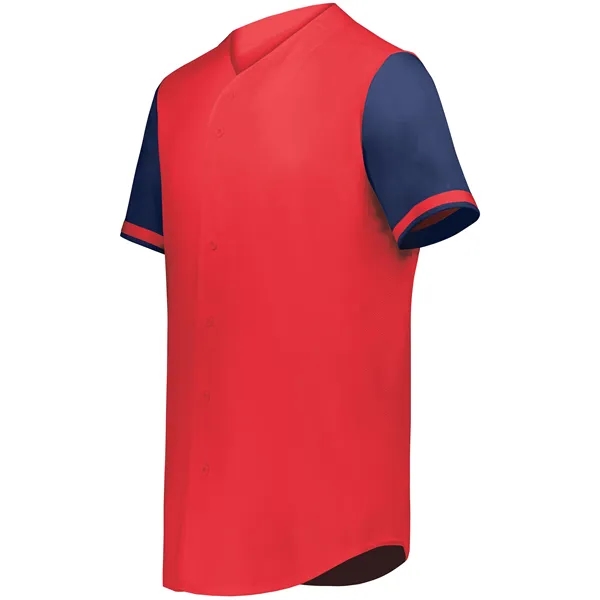 Youth Cutter+ Full Button Baseball Jersey with 96% polyester/4% spandex lightweight... from ASI 37461 Augusta Sportswear