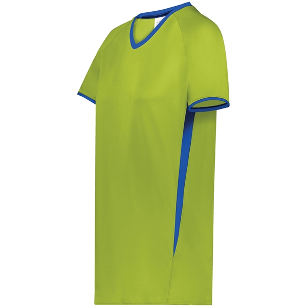 Ladies Cutter+ V-Neck Jersey with moisture wicking 96% polyester/4% spandex interlock... from ASI 37461 Augusta Sportswear