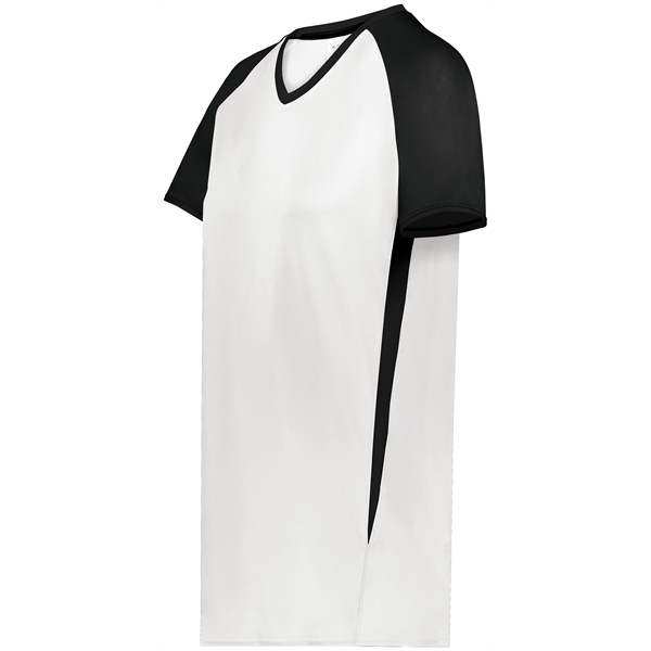 Ladies Cutter+ V-Neck Jersey with moisture wicking 96% polyester/4% spandex interlock... from ASI 37461 Augusta Sportswear