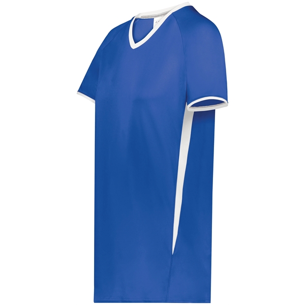 Ladies Cutter+ V-Neck Jersey with moisture wicking 96% polyester/4% spandex interlock... from ASI 37461 Augusta Sportswear