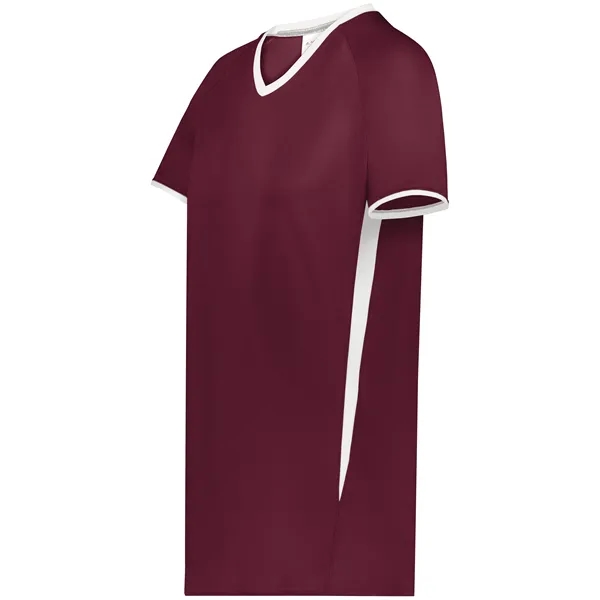 Ladies Cutter+ V-Neck Jersey with moisture wicking 96% polyester/4% spandex interlock... from ASI 37461 Augusta Sportswear