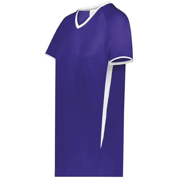 Ladies Cutter+ V-Neck Jersey with moisture wicking 96% polyester/4% spandex interlock... from ASI 37461 Augusta Sportswear